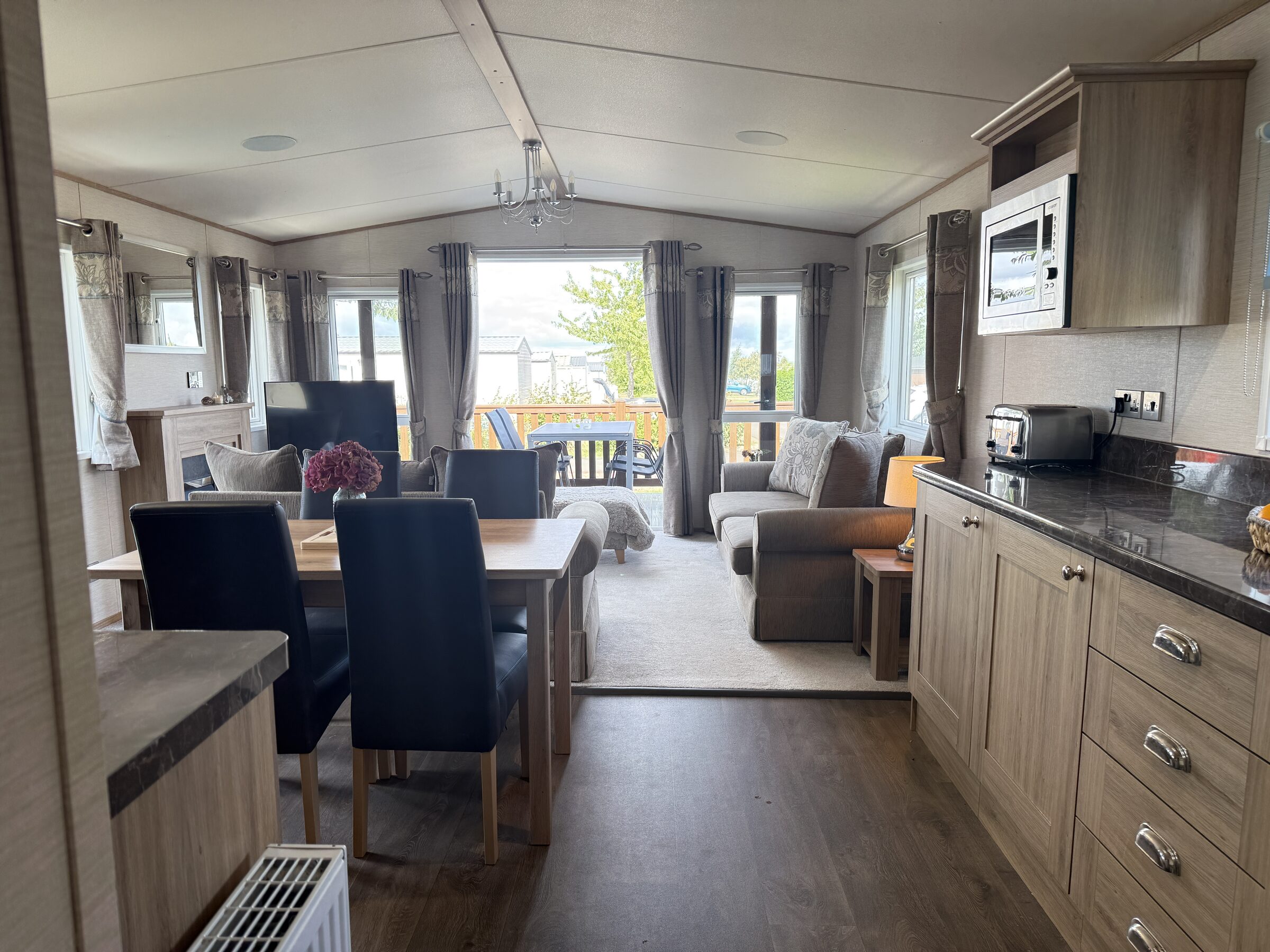 Kitchen in a holiday home for sale at Gilsland Park, North Berwick
